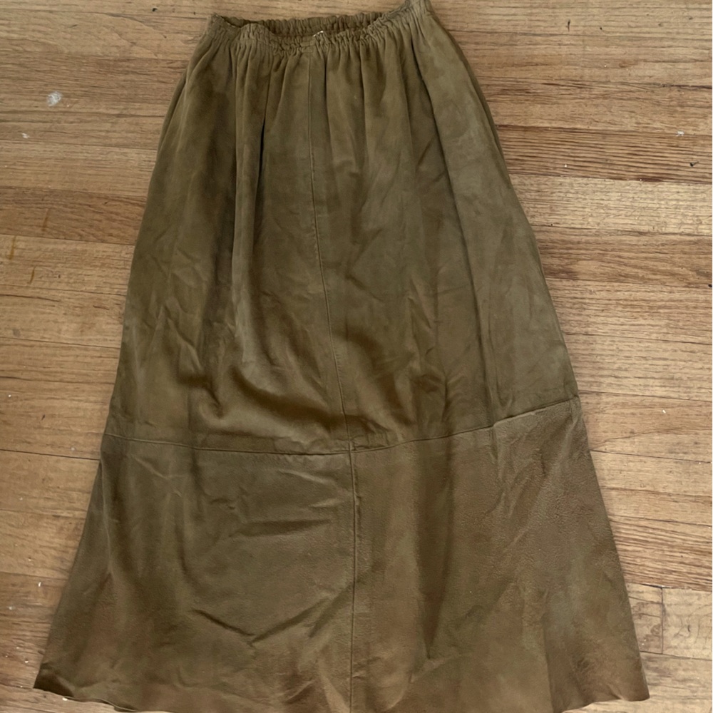 Elegant Tan Women's Skirt vintage Auntie Macassar LTD
